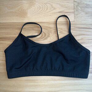 CAPEZIO Dance Sports Bra Size Medium Jazz Cami Gymnastics Crop Cheer Black